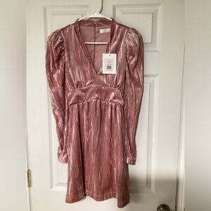 Rachel Parcell Pink Velvet Dress